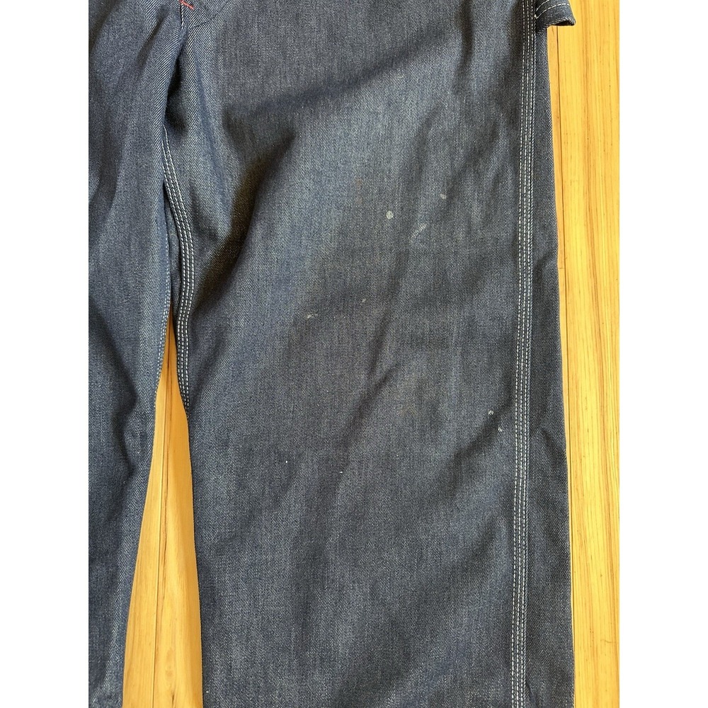 VTG Montgomery Ward Bib Overalls Sanforized Denim Mens 42x32 Union Made In USA - Picture 2 of 10